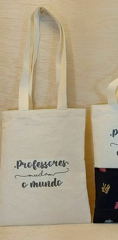 Ecobag Personalizada - Estampa Padrão - Fundo Reto - Alça de Ombro - Algodão Cru - loja online