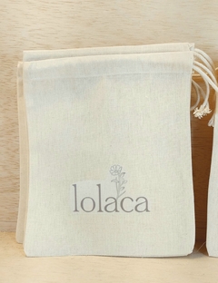 Saquinho Velas Aromáticas - Logotipo - Lembrancinha - Estampa Personalizada - Algodão Cru com Cordão Embutido - 10x13cm na internet