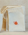 Saquinho Moda - Logotipo - Lembrancinha - Estampa Personalizada - Algodão Cru com Cordão Embutido - 10x13cm