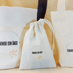 Saquinho Logotipo - Estética - Lembrancinha - Estampa Personalizada - Algodão Cru com Cordão Embutido na internet