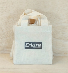 Sacolinha Minibag Cristais - Personalizada - Estampa Padrão - Algodão Cru - Brinde Personalizado - Craft.Mimo