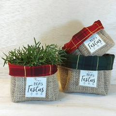 Cachepô Natal da Família - Brinde Natalino - Tag Personalizada - loja online