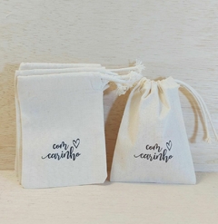 Saquinho Te Amo Mais que Chocolate - Cordão Embutido 10x13cm - Embalagem Ecológica - Craft.Mimo