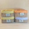 Cesta Poá - Amor e Felicidade - Cores Alegres - Cesta de Presentes - Tag Personalizada - Juta & Tecido