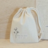 Saquinho Save The Date - Convite - Lembrancinha - Estampa Personalizada - Algodão Cru com Cordão Embutido - 10x13cm