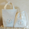 Kit Desconto Sacolinha Minibag com Saquinho - Coelho Vintage - Páscoa - Personalizada - Estampa Padrão - Algodão Cru - Lembrancinha