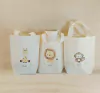 Sacolinha Minibag Safari Leão Girafa Macaco - Estampa Grande - Algodão Cru