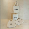 Sacolinha Minibag Nomes Individuais - Aniversário - Personalizada - Estampa Padrão - Algodão Cru - Lembrancinha