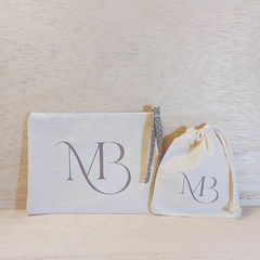Necessaire Monograma Ramo - Definição de Madrinha - Carteira Personalizada - Lembrancinha Madrinhas e Padrinhos - Lona 100% Algodão - loja online