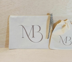 Necessaire - Impressão Personalizada - Lona de Algodão Cru - Formato Carteira