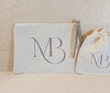Necessaire com Saquinho Cordão 10x13cm (Kit com 2 peças) Casamento - Monograma - Carteira Personalizada - Lembrancinha Madrinhas e Padrinhos - Lona 100% Algodão