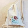 Saco Mochila Sereia - Lembrancinha de Aniversário Fundo do Mar - Algodão Cru - Personalizada - comprar online