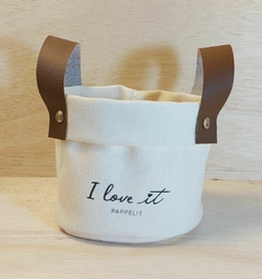 Cesto de Lona - Algodão Cru - Estampa Personalizada - comprar online