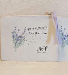 Necessaire Frase & Monograma - Carteira Personalizada - Lembrancinha Madrinhas e Padrinhos - Lona 100% Algodão