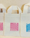 Sacolinha Minibag Mensagem de Páscoa - Nomes Individuais - Personalizada - Estampa Padrão - Algodão Cru - Lembrancinha