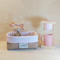 Mini Coador com Cachepô Porta Sachês - Dia das Mães
