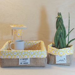 Imagem do Mini Coador com Cachepô Porta Sachês - Dia das Mães