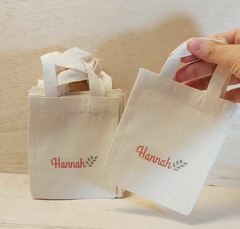 Sacolinha Minibag Aniversário - Fundo do Mar - Personalizada - Estampa Padrão - Algodão Cru - Lembrancinha de Aniversário - loja online