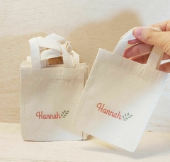 Sacolinha Minibag Bailarina - Sapatilha - Frase - Personalizada - Estampa Padrão - Algodão Cru - Lembrancinha de Aniversário na internet