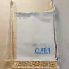 Saco Mochila com Nomes Individuais Nome da Princesa - Lembrancinha de Aniversário - Algodão Cru - Personalizada