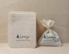 Saco de Amarrar - Estampa Padrão Personalizada - Algodão Cru