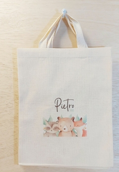 Sacola Patrulha Canina - Aniversário Infantil - Lembrancinha - Algodão Cru - 30x35cm - comprar online