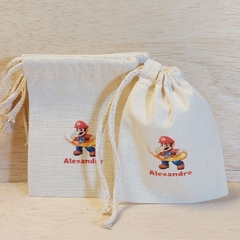 Saquinho Cordão Minnie Esboço Aquarela - Estampa Padrão - Lembrancinha de Aniversário - Craft.Mimo