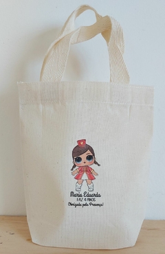 Sacolinha Balões de Coração - Aniversário - Nome e Idade - Lembrancinha - 15x16cm - Craft.Mimo