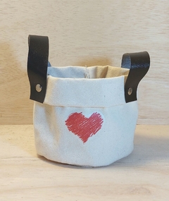 Cesto de Lona Eu te Amo - Dia dos Namorados - Cesta de Presentes - Craft.Mimo