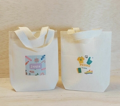 Sacolinha Minibag Formatura Infantil - Personalizada - Estampa Padrão - Algodão Cru - Lembrancinha - comprar online