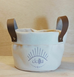 Cesto de Lona - Algodão Cru - Estampa Personalizada - comprar online