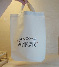 Sacola Sua Marca - Lembrancinha - Algodão Cru - 20x25cm - loja online