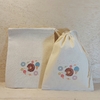 Saco Cordão - Doces & Guloseimas - Estampa Padrão Personalizada - Algodão Cru - Cordão Embutido - Lembrancinha