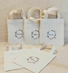 Sacolinha Minibag Madrinhas - Nomes Individuais - Personalizada - Estampa Padrão - Algodão Cru - Lembrancinha de Casamento