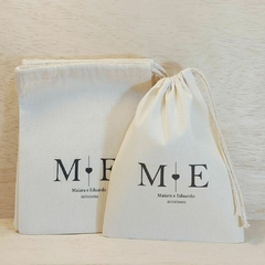 Saco Cordão Mar Areia Coqueiros - Estampa Padrão (Minimalista) - Lembrancinha de Casamento - comprar online