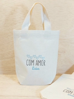 Sacolinha Com Amor - Nome - Lembrancinha de Aniversário - 15x16cm
