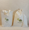 Kit Desconto Saco Cordão Com Sacolinha - Tartaruga - Estampa Padrão Personalizada - Algodão Cru - Cordão Embutido - Lembrancinha de Aniversário