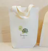 Sacolinha Minibag Tartaruga - Personalizada - Estampa Padrão - Algodão Cru - Lembrancinha de Aniversário