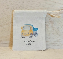 Saquinho Submarino Amarelo - Aniversário - Cordão Embutido 10x13cm - Lembrancinha - loja online