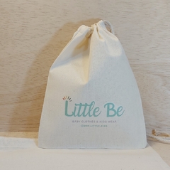 Saco Cordão Moda Infantil - Sua Marca - Estampa Padrão Personalizada - Algodão Cru - Cordão Embutido - Embalagem Ecológica - Sustentável