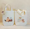 Sacolinha Minibag com Tag - Cachorro - Gato - Pet - Personalizada - Estampa Grande - Algodão Cru - Lembrancinha de Aniversário