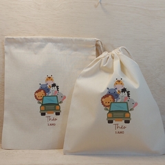 Saco Cordão Tartaruguinha - Nome e Idade - Estampa Padrão Personalizada - Algodão Cru - Cordão Embutido - Lembrancinha de Aniversário na internet
