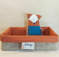 Cesta Bosque - Juta e Tecido - Tag Personalizada - Lembrancinha de Aniversário - loja online