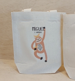 Sacolinha Minibag Elefante Artbook - Estampa Grande - Algodão Cru - comprar online