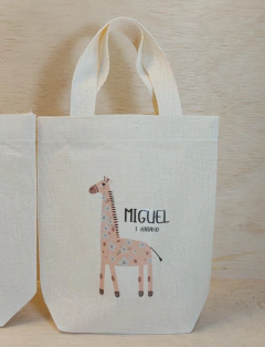 Sacolinha Minibag Onça Artbook - Estampa Grande - Algodão Cru - loja online