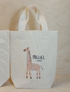 Sacolinha Minibag Girafa Artbook - Estampa Grande - Algodão Cru