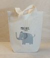 Sacolinha Minibag Elefante Artbook - Estampa Grande - Algodão Cru