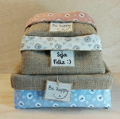 Kit Desconto Cesta com Porta Lápis - Safari Candy Color - Aniversário Infantil - Juta e Tecido - Tag Personalizada - Lembrancinha de Aniversário - loja online
