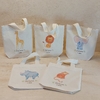 Sacolinha Minibag Safari Bichinhos de Boa - Estampa Grande - Algodão Cru