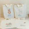 Sacola Personalizada Brinquedos de Bebê - Estampa Grande - Fundo Largo - Alça de Mão - Algodão Cru - Lembrancinha de Aniversário